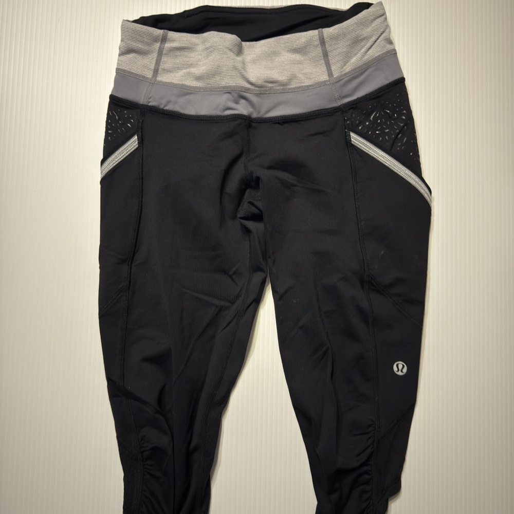 lululemon athletica Black and Gray Performance Leggings